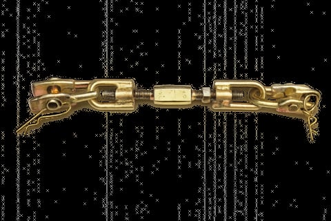 Cadena agrícola dorada con eslabones